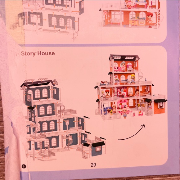 Nwt diy little corner kids dollhouse cottage toy with dolls assembly required - Picture 3 of 8